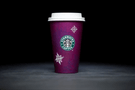 traditional holiday cup at starbucks