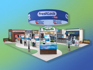 fresh-lock packaging booth design for trade show pack expo