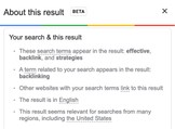 Google About this result - other sites link to this result