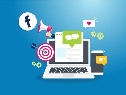 computer illustrating the topic of when to boost a facebook post vs an ad