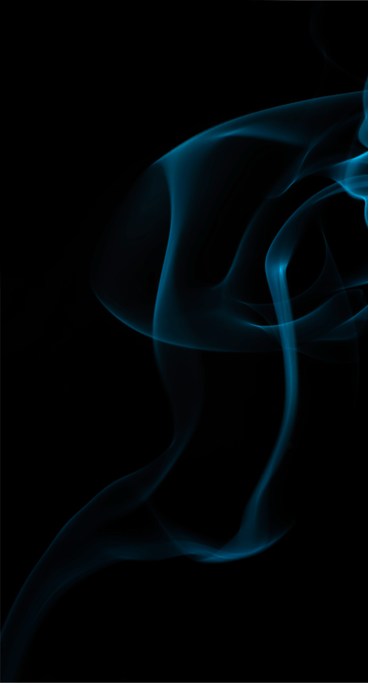 blue smoke against a black background