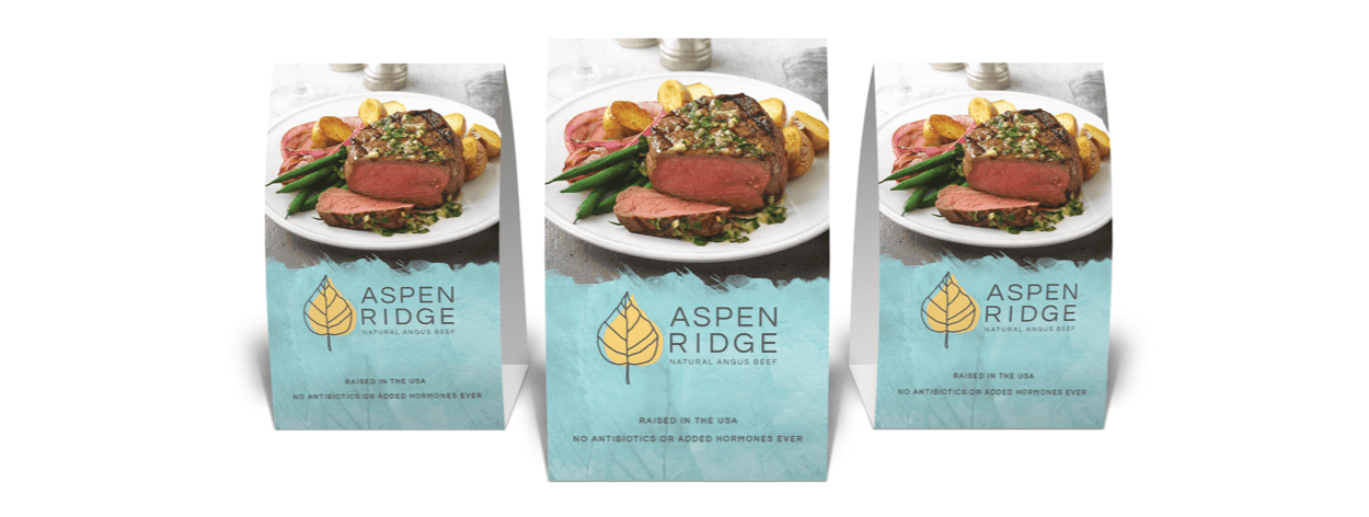 Aspen Ridge table tents by Element