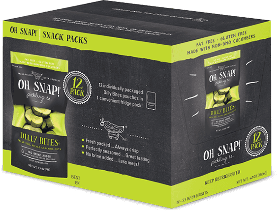 Element example of product packaging for Oh Snap! Pickles