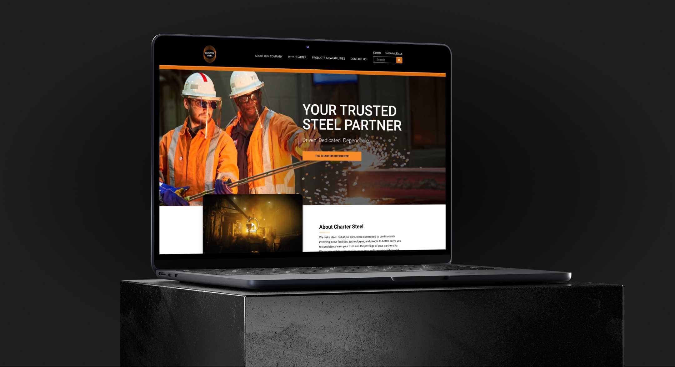 Charter Steel Homepage Design by Element