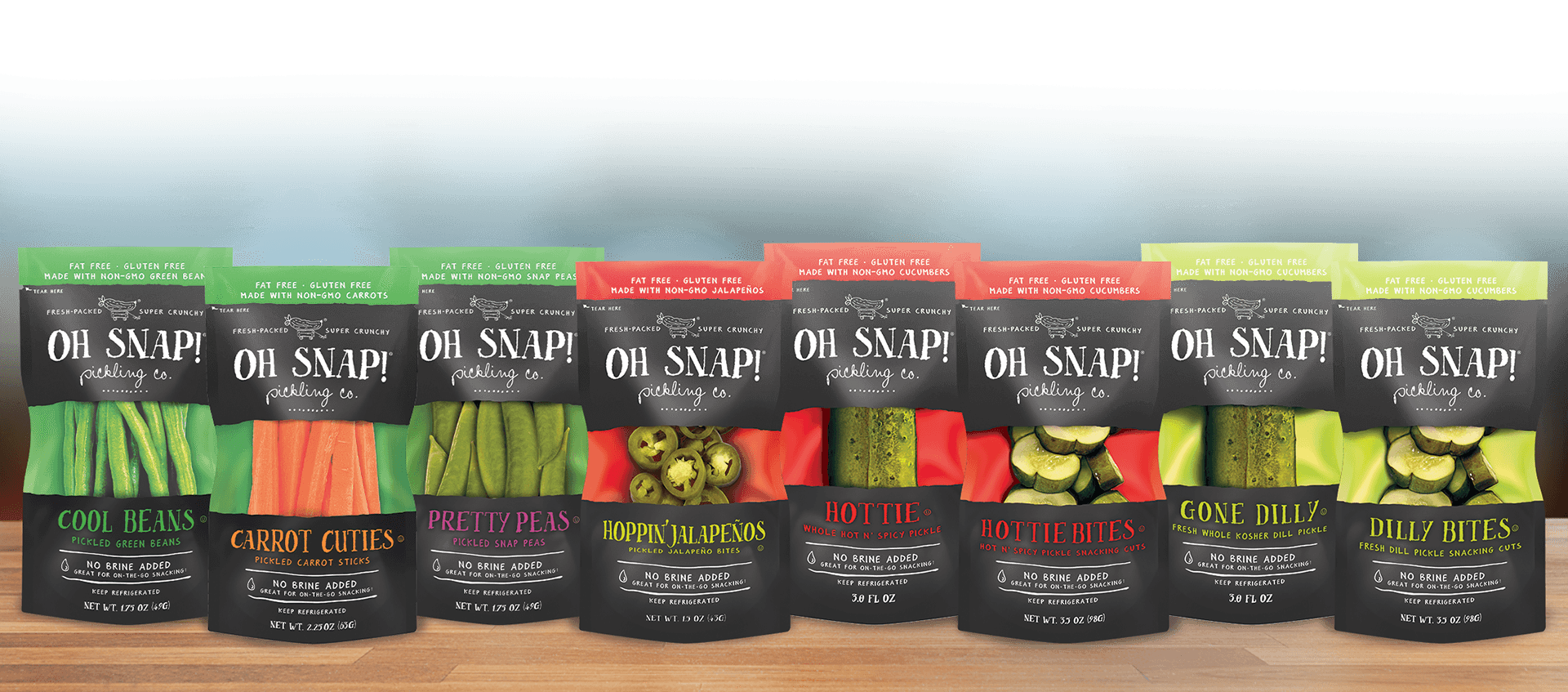 Element example of product packaging for Oh Snap! Pickles