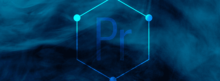 blue smoke with bright blue hexagon with faint Pr indicating Public Relations