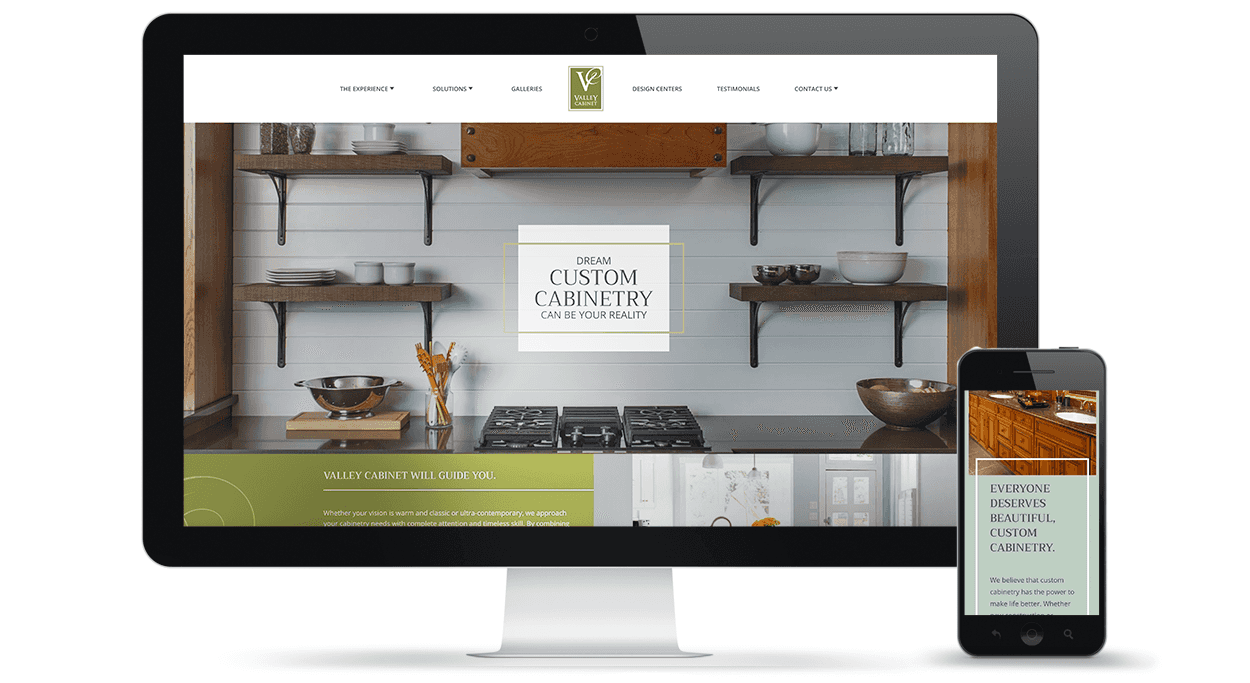 Valley Cabinet website by Element